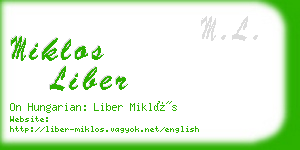 miklos liber business card